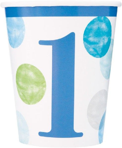 Blue 1st Birthday Paper Cups