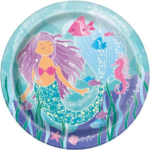 Mermaid Paper Plates 9inch