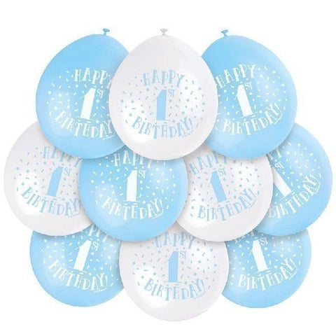 Blue 1st Birthday Balloons