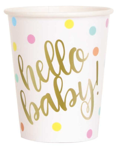 Hello Baby Paper Cups