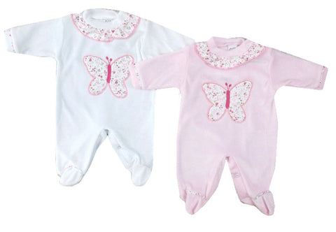 White Butterfly Sleepsuit