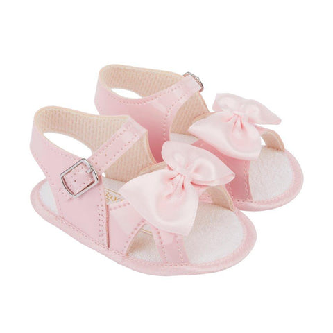 Pink Bow Soft Soled Sandal