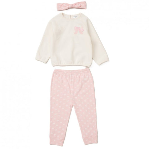 Bow Sweatshirt & Jogging Pants Set