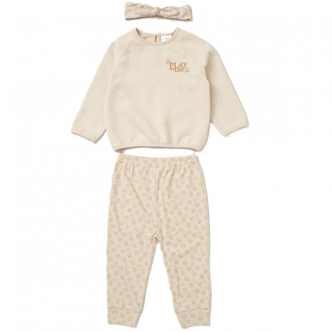 Flower Sweatshirt & Jogging Pants Set