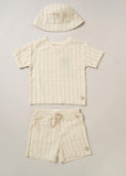 Stripe Short Set with Hat