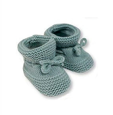 Sage Green Knitted Booties