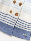 Blue Stripe Knitted Pram Coat