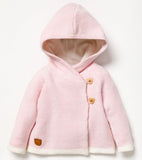 Pink Teddy Hooded Cardigan