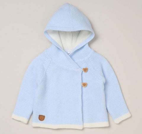 Blue Teddy Hooded Cardigan