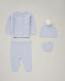 Blue Cable Knitted Outfit