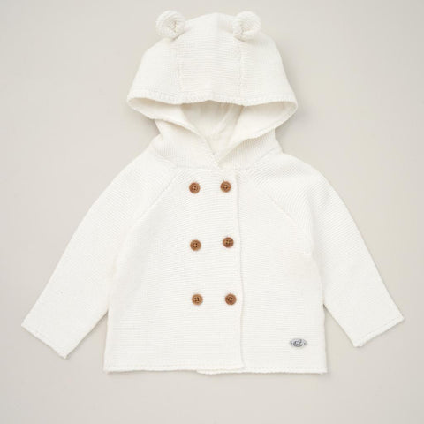 White Knitted Pram Coat