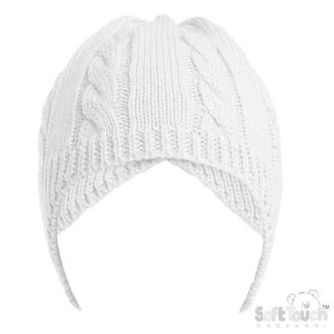 White Cable Hat