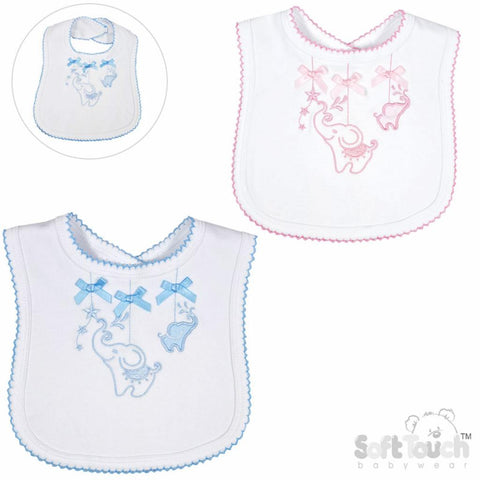 Pink & Blue Elephant Bib