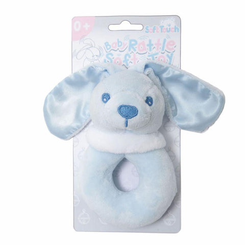 Blue Bunny Rattle Toy