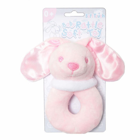 Pink Bunny Rattle Toy