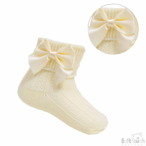 Lemon Bow Ankle Socks