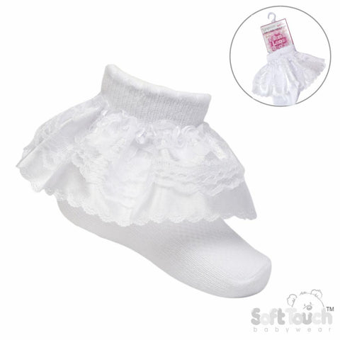 White Organza Lace Socks