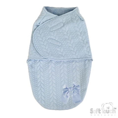 Sky Cable Bow Swaddle Wrap