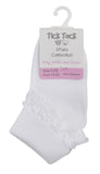 White Lace Trim Socks - 3 Pairs