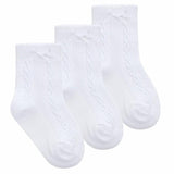 White Cable Socks - 3 Pairs