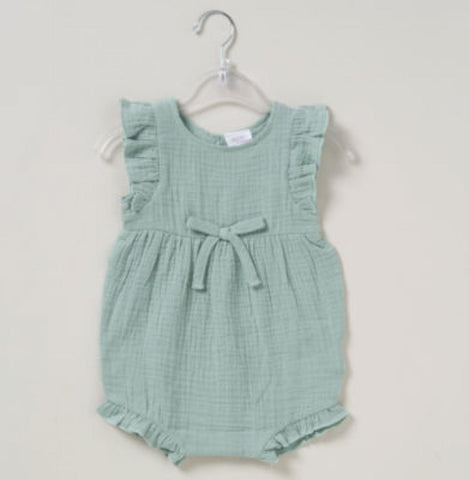 Crinkle Muslin Frills Romper