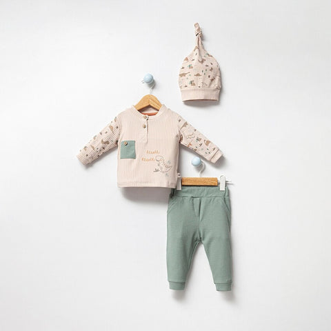 Dinosaur Waffle Top & Trousers