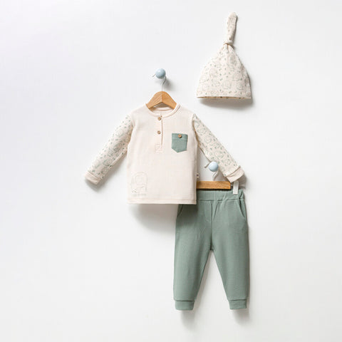 Elephant Waffle Top & Trousers