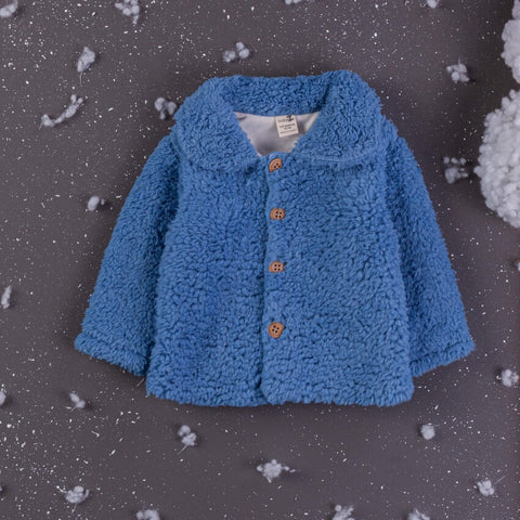 Blue Fleece Cardigan