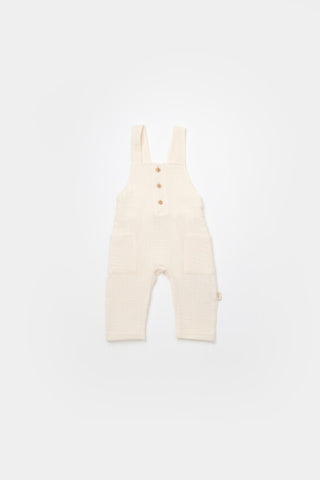 Cream Muslin Dungarees