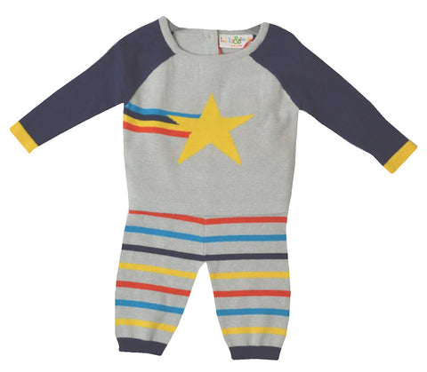 Star Knitted Top & Trousers by Jack & Lily