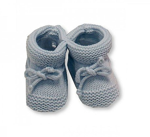 Blue Knitted Booties