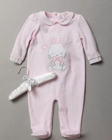 Bunny Velour Babygrow by Rockabye-Baby