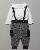 Grey Knitted Trouser Braces & Top by Rockabye-Baby