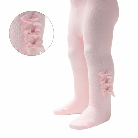 Pink Diamond Tights with Bows